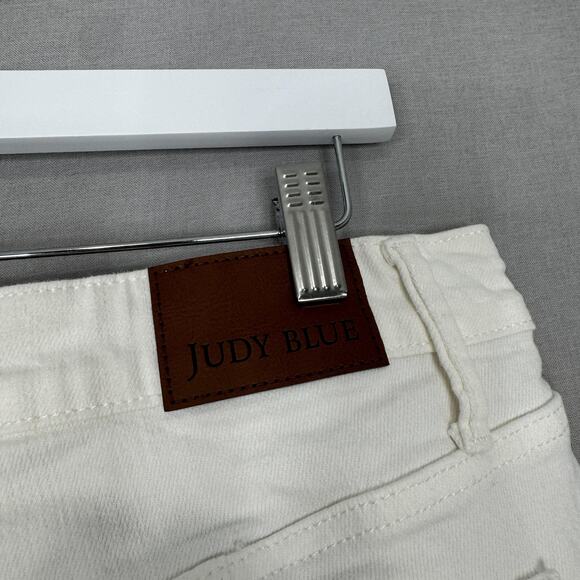 Judy Blue Slim Boot Jeans Womens 16W White High Rise Denim Retro Hippie Boho - Picture 7 of 14